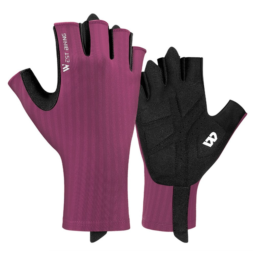 WEST BIKING YP0211247 1 Pair Anti-Skid Cycling Gloves Unisex Bike Breathable Half Finger Gloves
