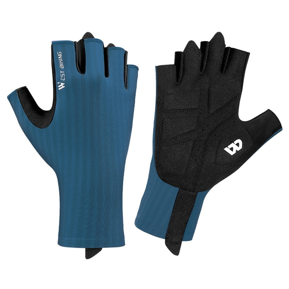 WEST BIKING YP0211247 1 Pair Anti-Skid Cycling Gloves Unisex Bike Breathable Half Finger Gloves
