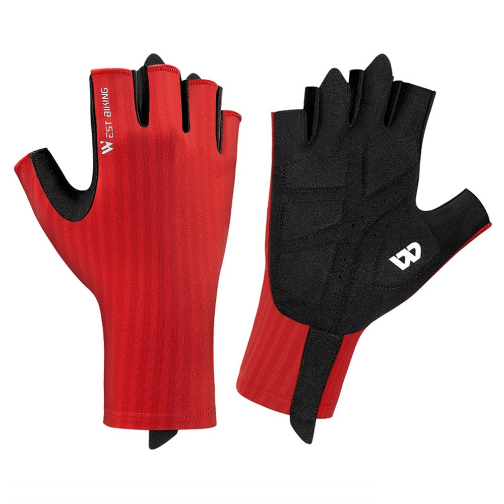 WEST BIKING YP0211247 1 Pair Unisex Cycling Gloves Anti-Skid Breathable Bike Half Finger Gloves