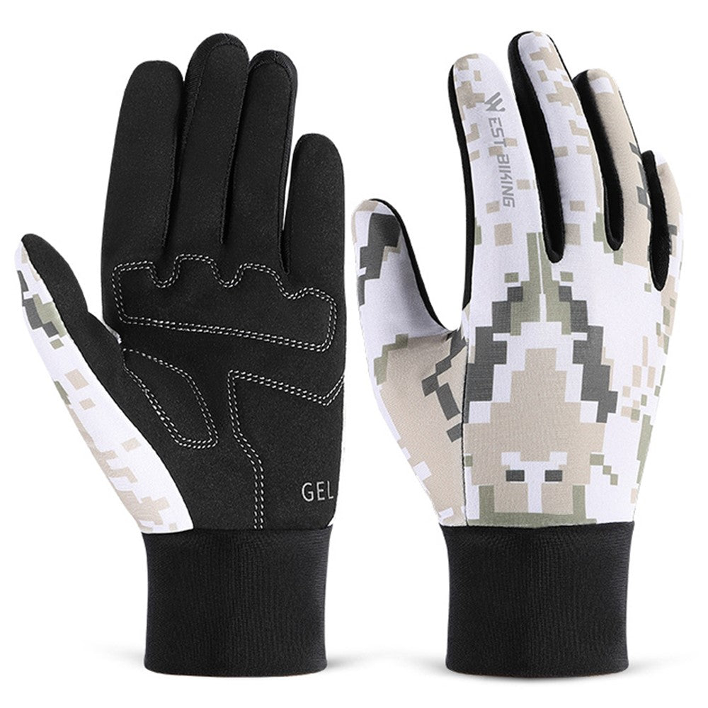 WEST BIKING YP0211249 1 Pair Kids Anti-slip Bike Cycling Gloves Shock Absorption Breathable Full Finger Gloves