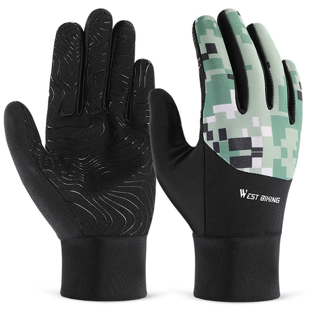 WEST BIKING YP0211249 1 Pair Kids Anti-slip Bike Cycling Gloves Shock Absorption Breathable Full Finger Gloves