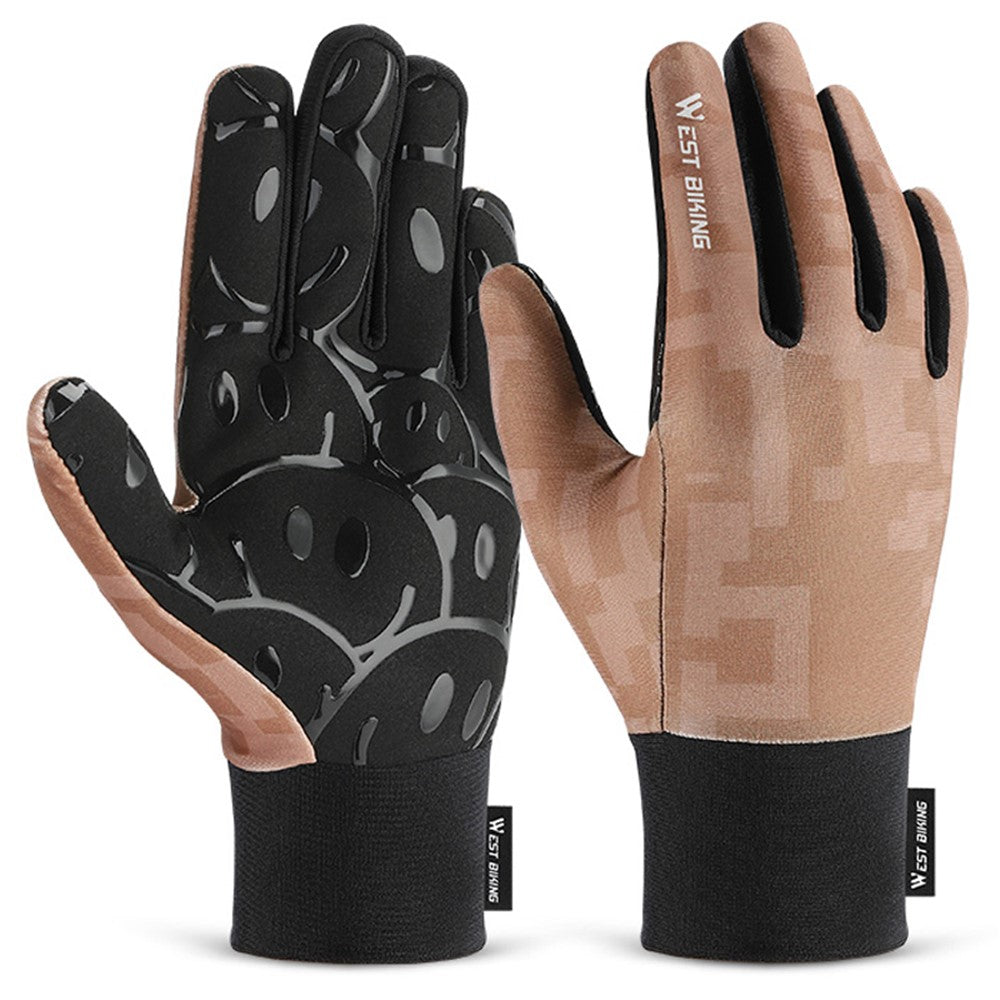 WEST BIKING YP0211249 1 Pair Kids Anti-slip Bike Cycling Gloves Shock Absorption Breathable Full Finger Gloves