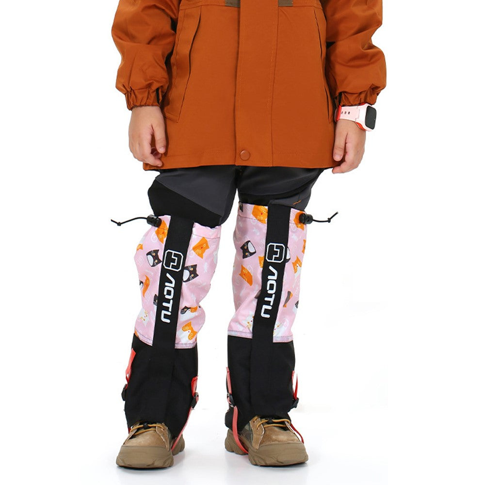 AOTU 1 Pair Waterproof Snow-proof Leg Gaiters Kids Outdoor Climbing Skiing Calf Cover