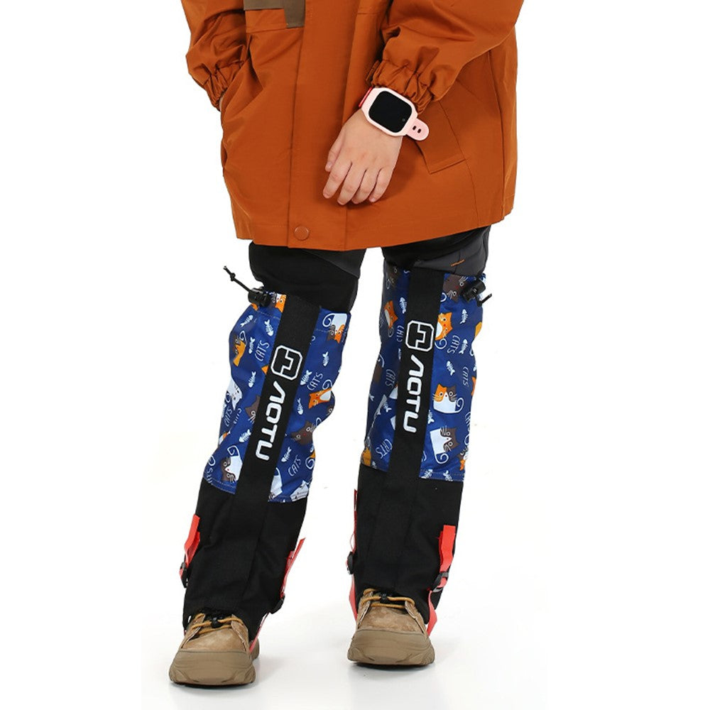 AOTU 1 Pair Waterproof Snow-proof Leg Gaiters Kids Outdoor Climbing Skiing Calf Cover