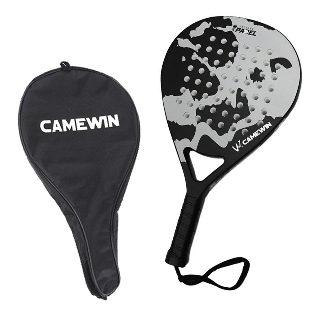 CAMEWIN Carbon Fiber Beach Tennis Racket Outdoor Sports Balls Racket with Storage Bag