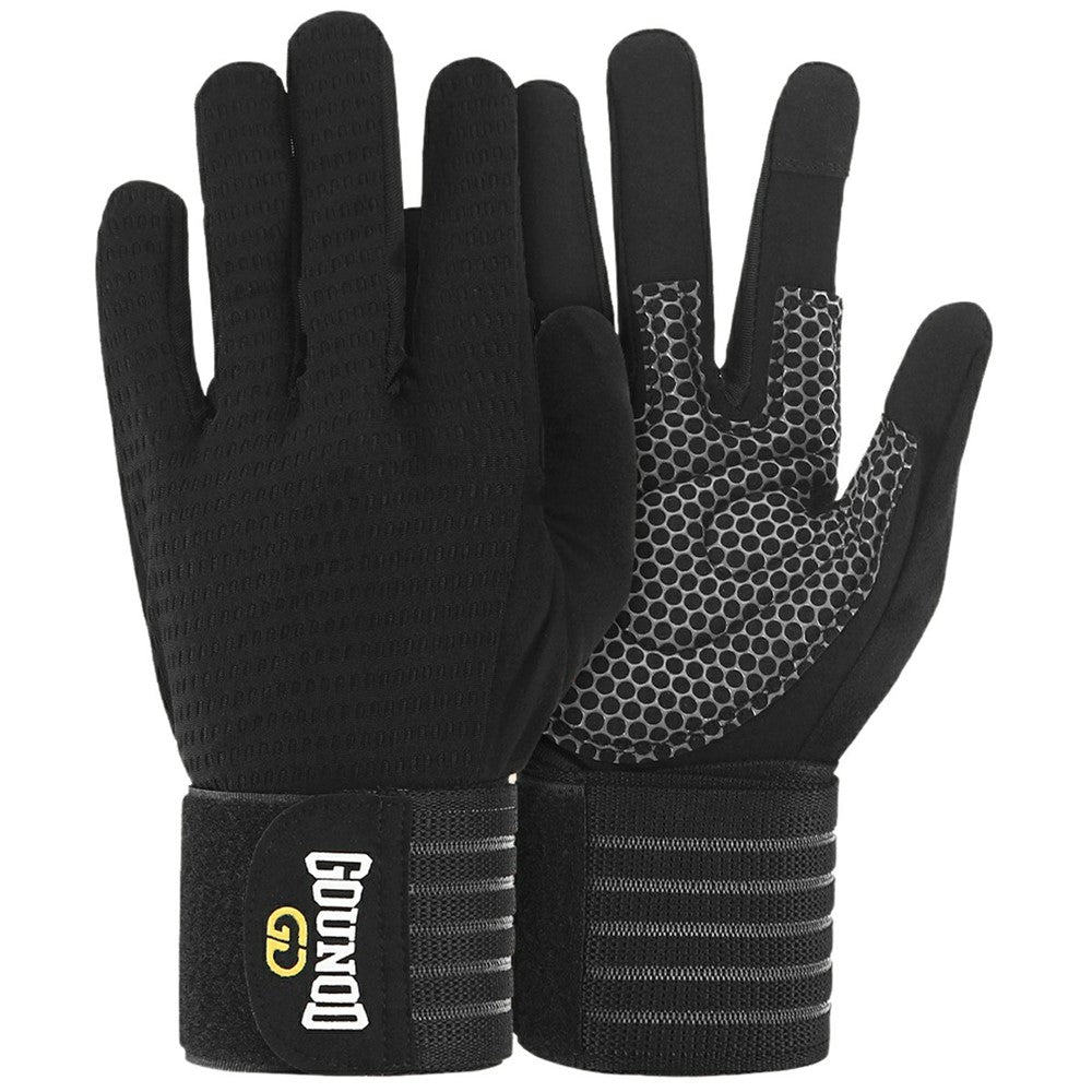 GOUNOD GL045 Full Finger Fitness Gloves Breathable Wrist Support Weightlifting Gloves Size XL