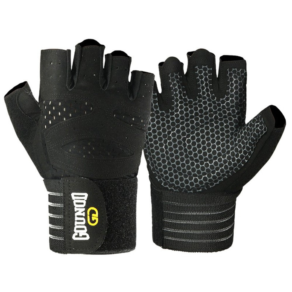 GOUNOD GL040 Non Slip Weightlifting Gloves Breathable Half Finger Fitness Gloves Size S