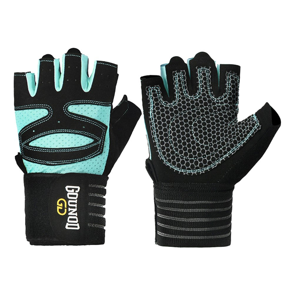 GOUNOD GL040 1 Pair Fitness Gloves for Adults L Size Half Finger Workout Weightlifting Gloves