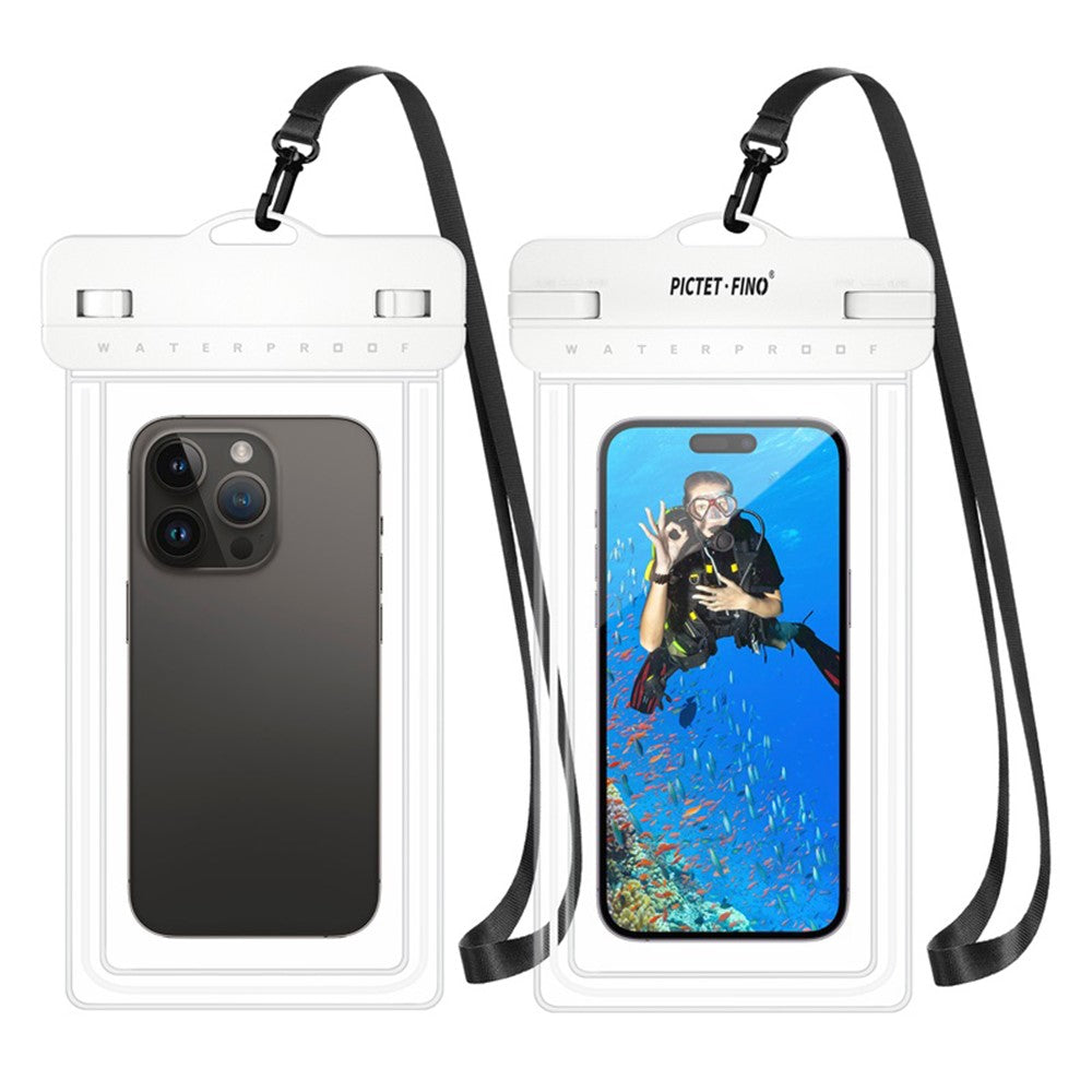 PICTET.FINO RH12 Large IPX8 Waterproof Phone Pouch for Under 8.2-inches Mobile Phone Dry Bag with Strap