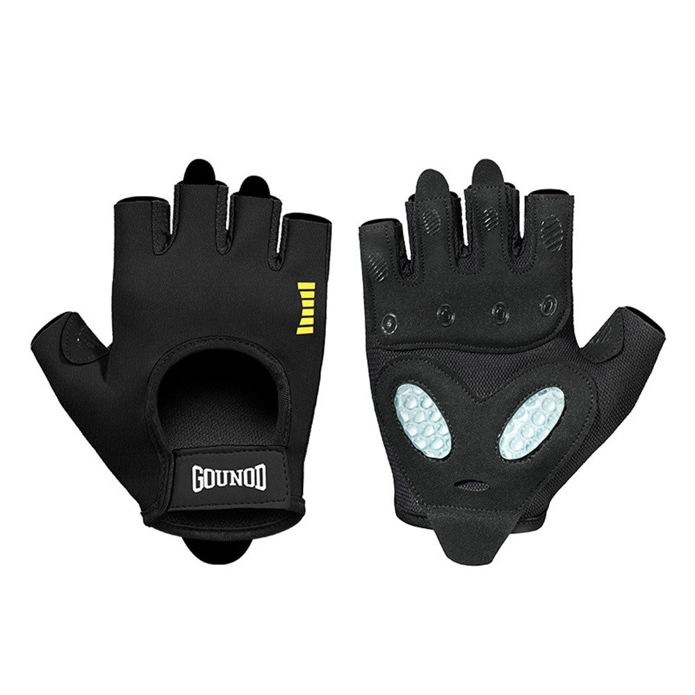 GOUNOD GL069 Shock Absorbing Cycling Gloves for Outdoor Sports Open Back Half Finger Mittens