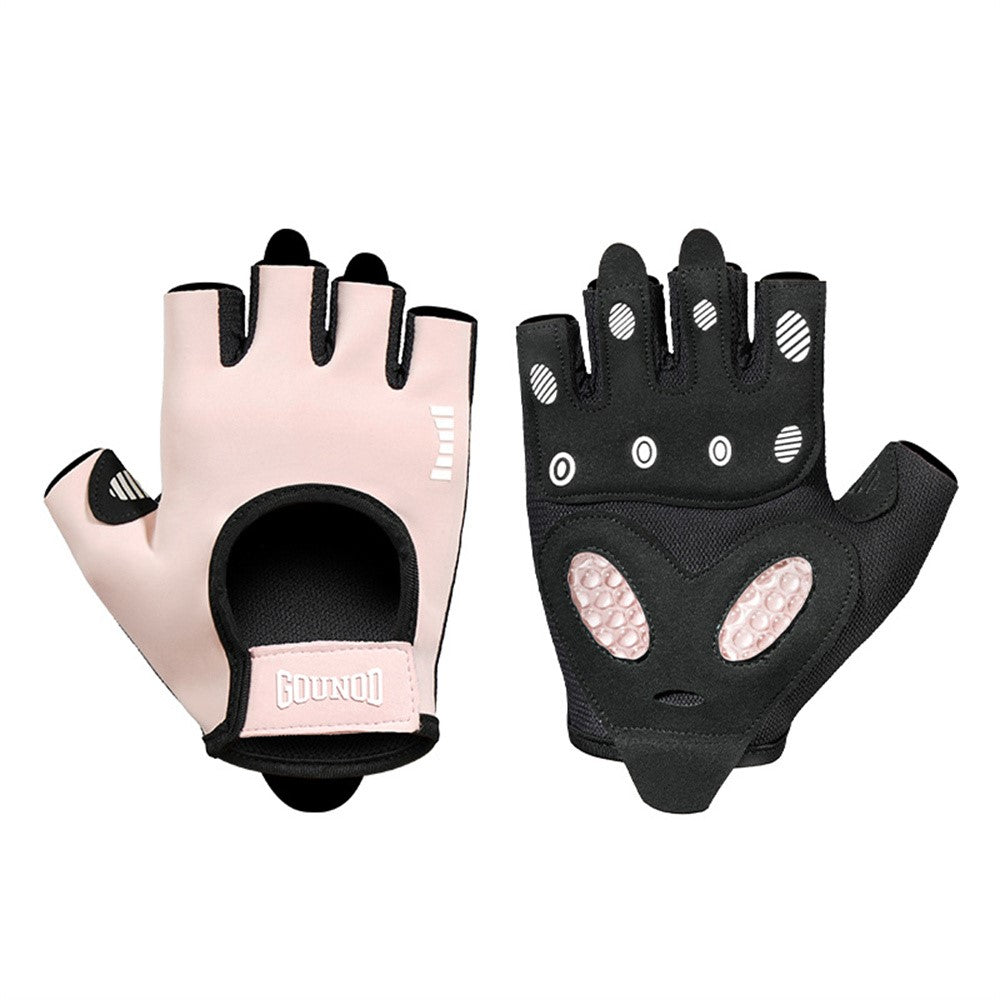 GOUNOD GL069 Shock Absorbing Cycling Gloves for Outdoor Sports Open Back Half Finger Mittens