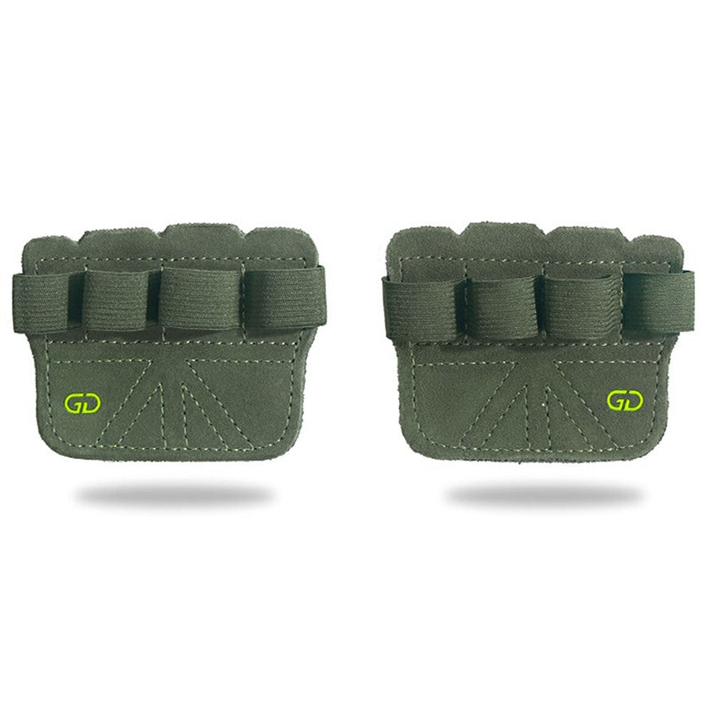 GOUNOD GL062 1 Pair Adults Weightlifting Palm Guard Anti Slip 4 Finger Double Layer Cowhide Palm Protection Pad