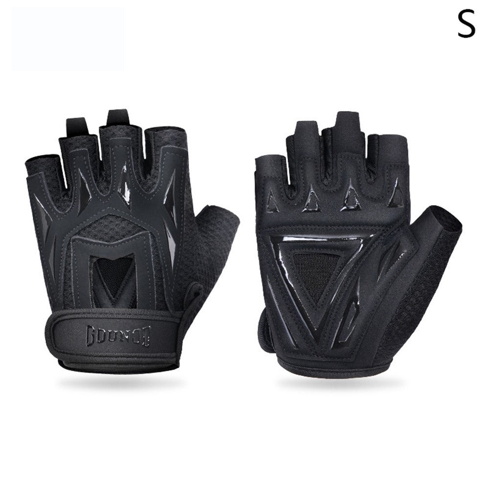 GOUNOD GL002 1 Pair Anti Slip Workout Gloves Shock Absorption Fitness Half Finger Gloves