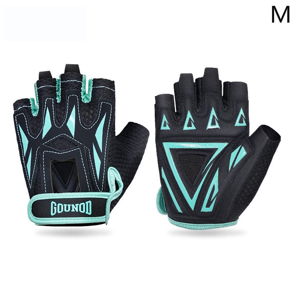 GOUNOD GL002 1 Pair Anti Slip Workout Gloves Shock Absorption Fitness Half Finger Gloves