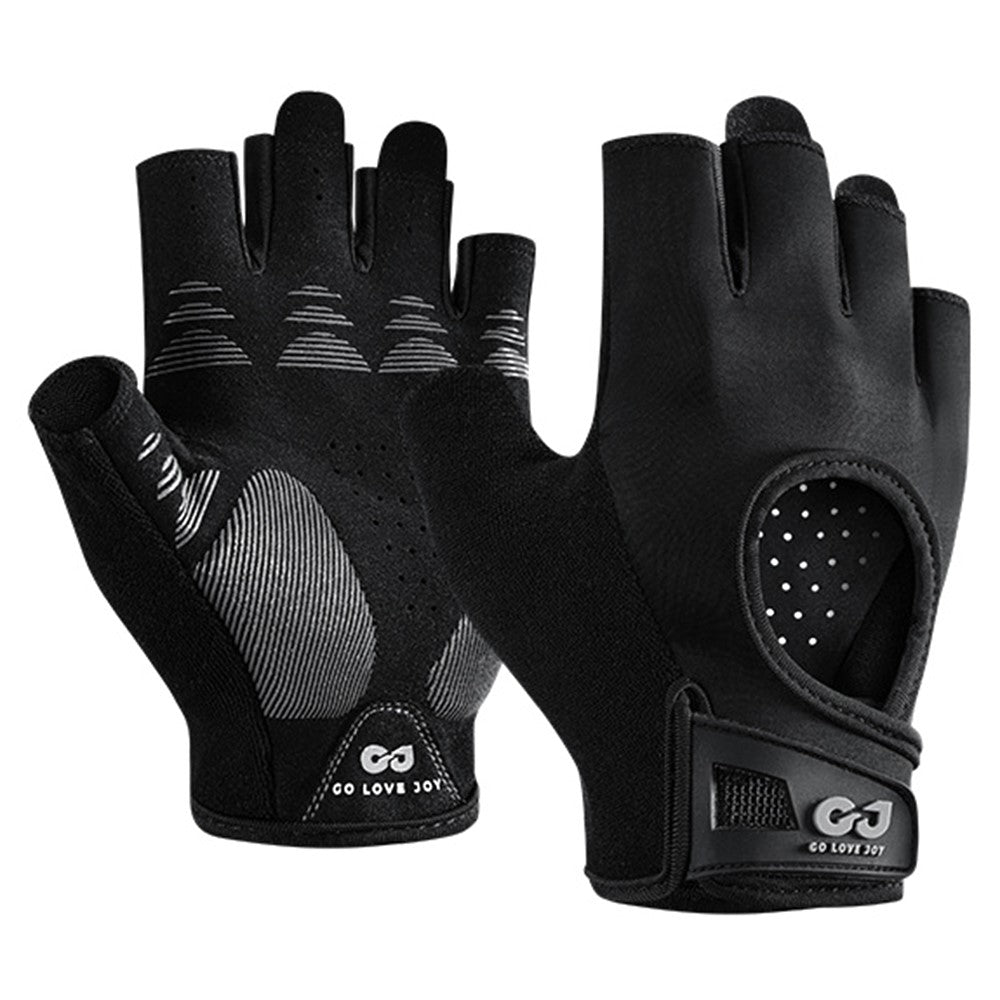 GOLOVEJOY XG86 Shock Absorption Fitness Gloves Non Slip Workout Training Half Finger Mittens