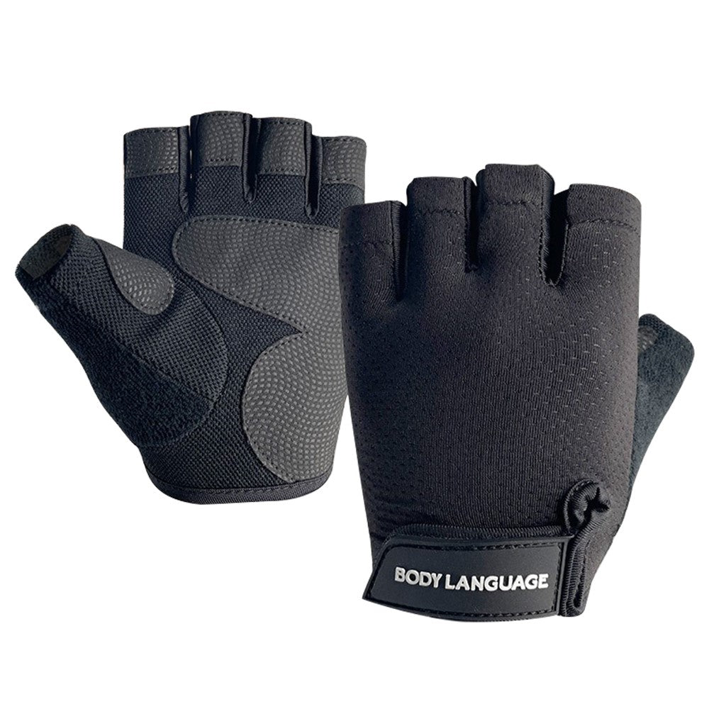 BGB21 1 Pair Unisex Pull-ups Fitness Sport Gloves Breathable Anti-skid Half Finger Gloves