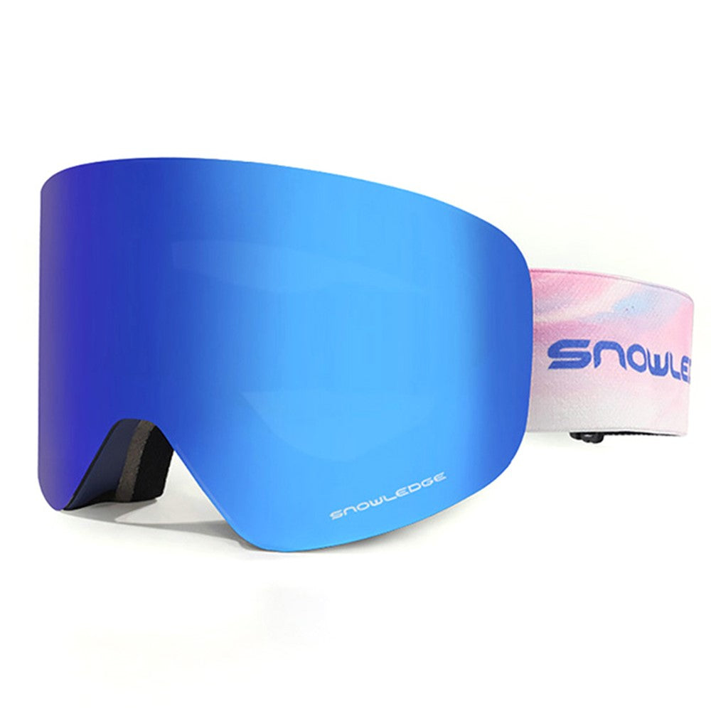 SNOWLEDGE HB-197B Sports Magnetic Ski Goggles Boardless Double Layer Anti-Fog Ski Glasses Skiing Gear
