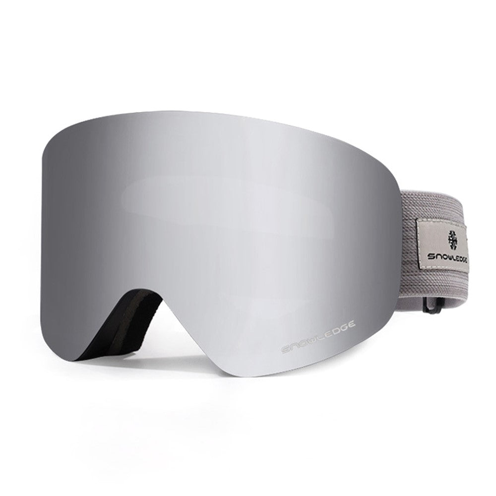 SNOWLEDGE HB-197B Sports Magnetic Ski Goggles Boardless Double Layer Anti-Fog Ski Glasses Skiing Gear