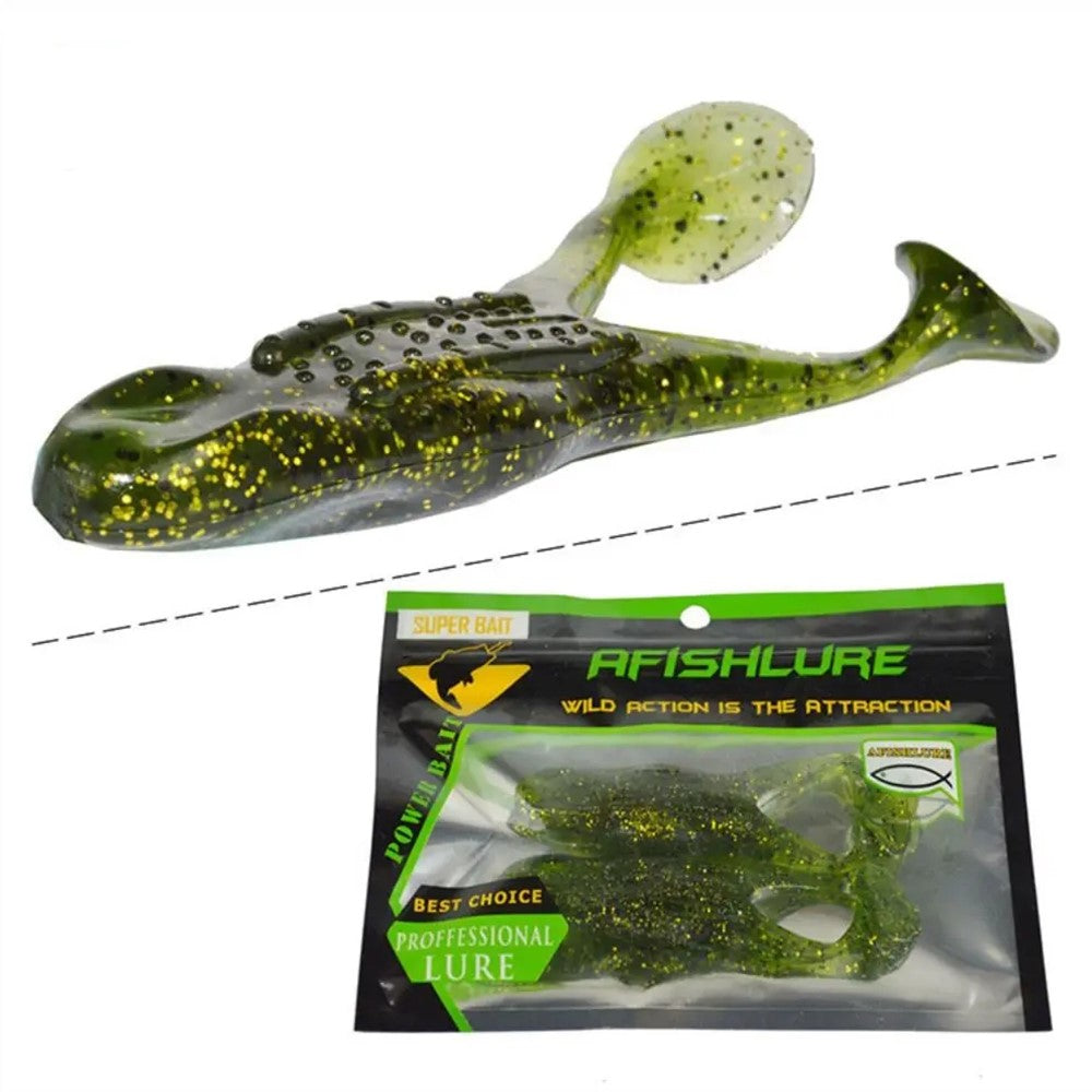2Pcs 10.5cm Soft PVC Artificial Lure Simulation Frog Bait Fishing Tackle