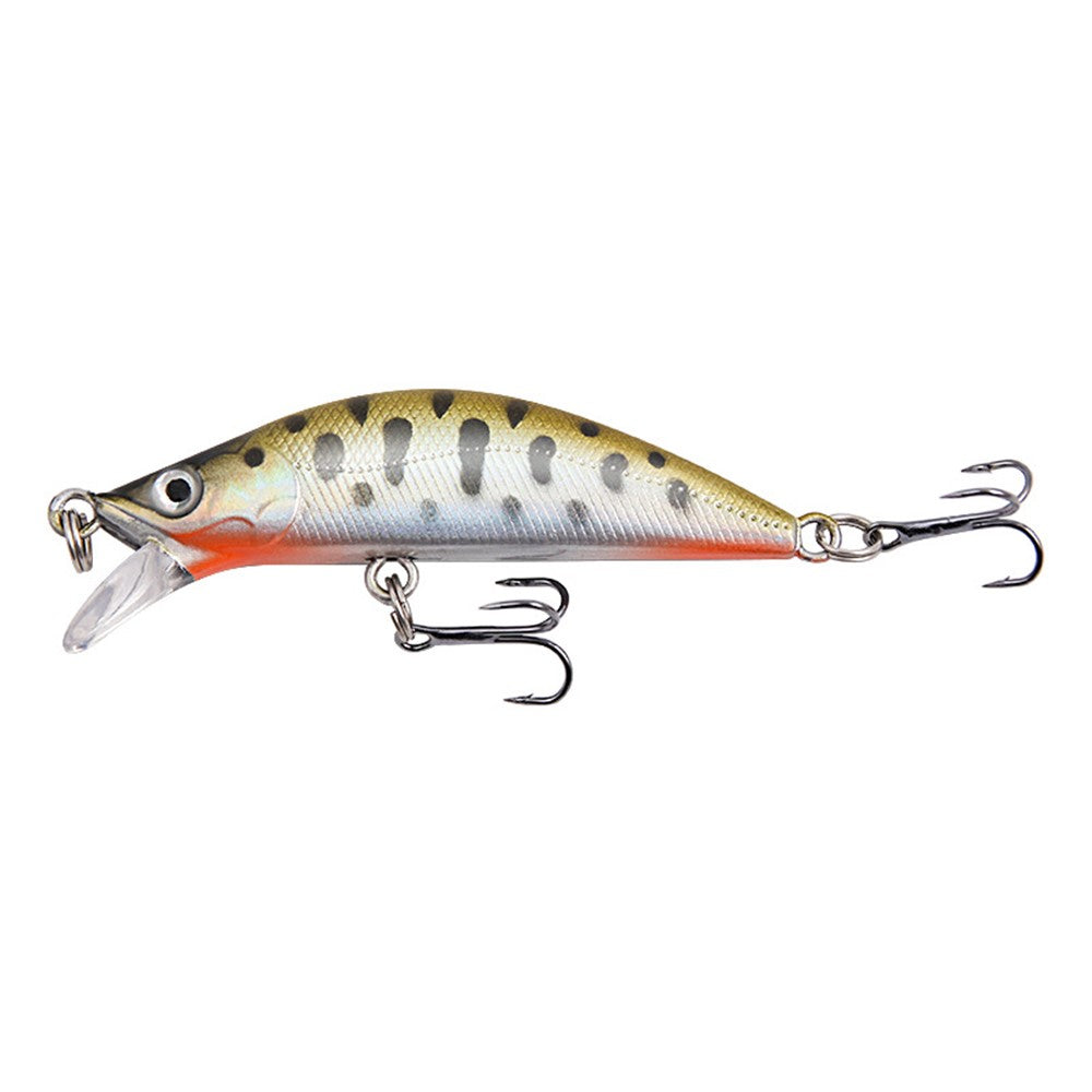 XY-613 Double Hook 3D Eyes Lifelike Minnow Fishing Lure Laser ABS Hard Bionic Fish Bait