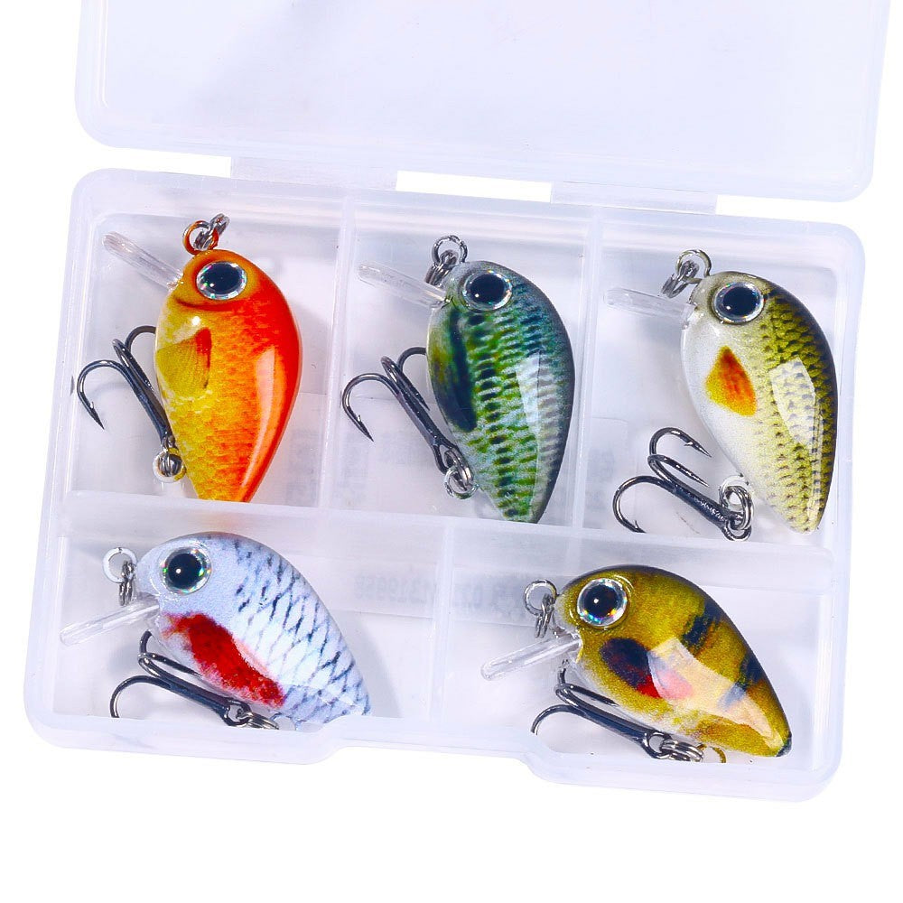 5Pcs Mini Bionic Hard Bait Saltwater Freshwater Fishing Minnow Crankbaits Wobbler Artificial Lures