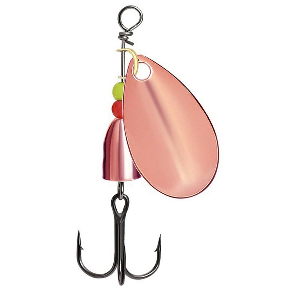 FTK-12H-ZDT Rotating Spoon Lure Metal Spinner Bait Bullet Head with Treble Hook For Stream Fishing