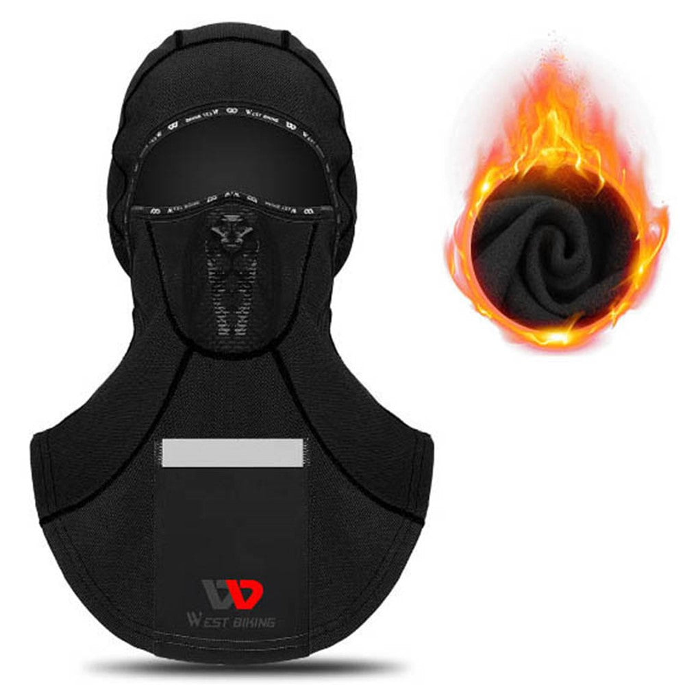 WEST BIKING Winter Windproof Motorcycle Balaclava Facial Mask Reflective Face Neck Warmer for Outdoor Cycling Skiing