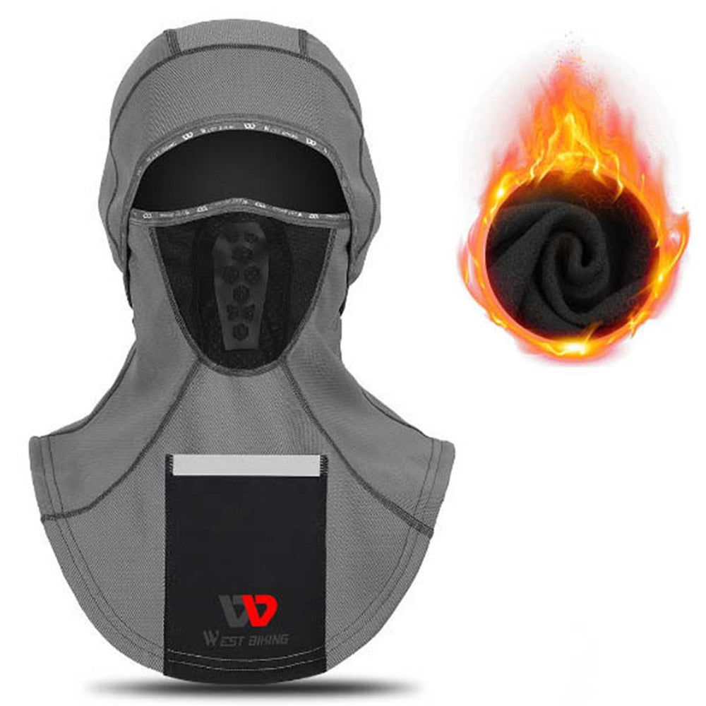 WEST BIKING Winter Windproof Motorcycle Balaclava Facial Mask Reflective Face Neck Warmer for Outdoor Cycling Skiing