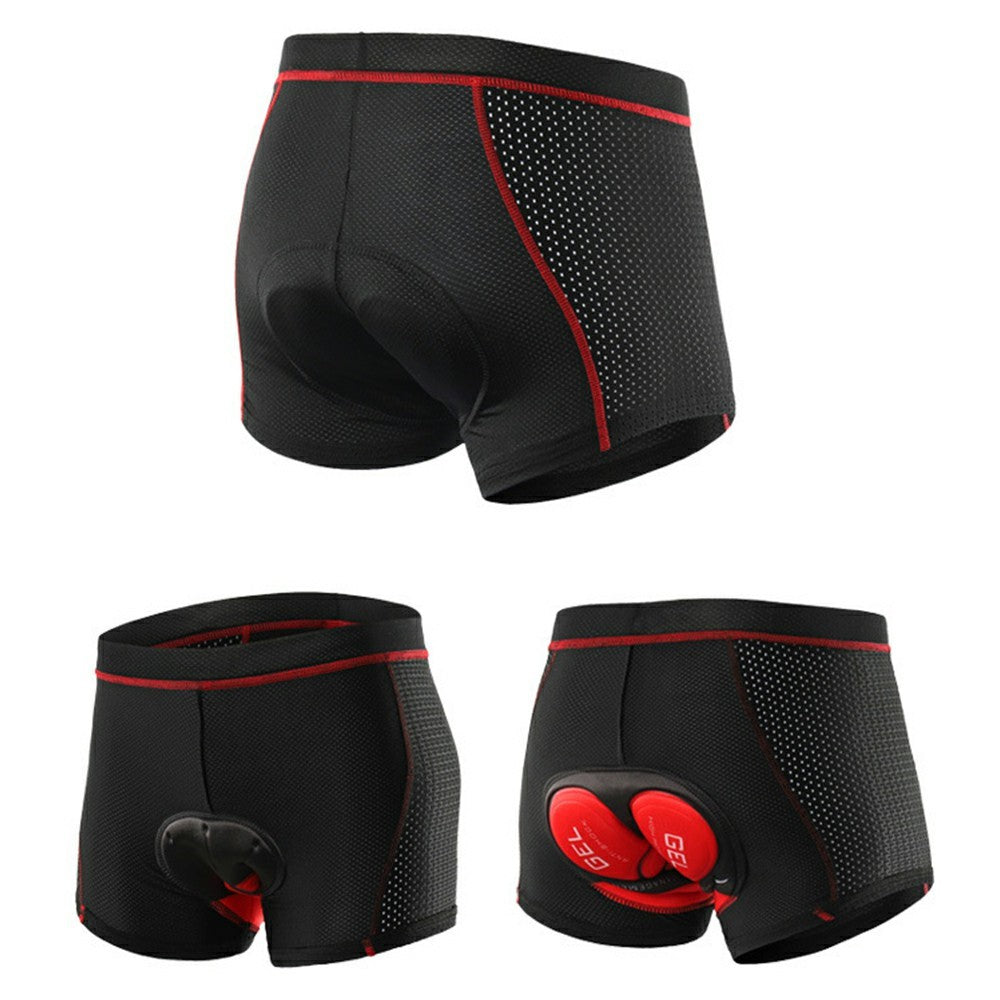 ARSUXEO 001C Outdoor Cycling Shorts Padded Breathable Quick Dry Bike Riding Boxer Briefs - Asian Size M European Size S