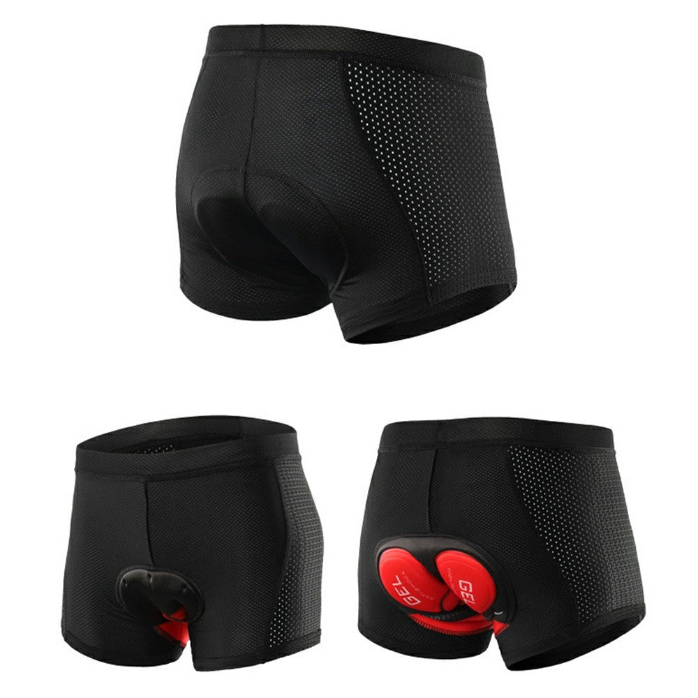 ARSUXEO 001C Outdoor Cycling Shorts Padded Breathable Quick Dry Bike Riding Boxer Briefs - Asian Size M European Size S