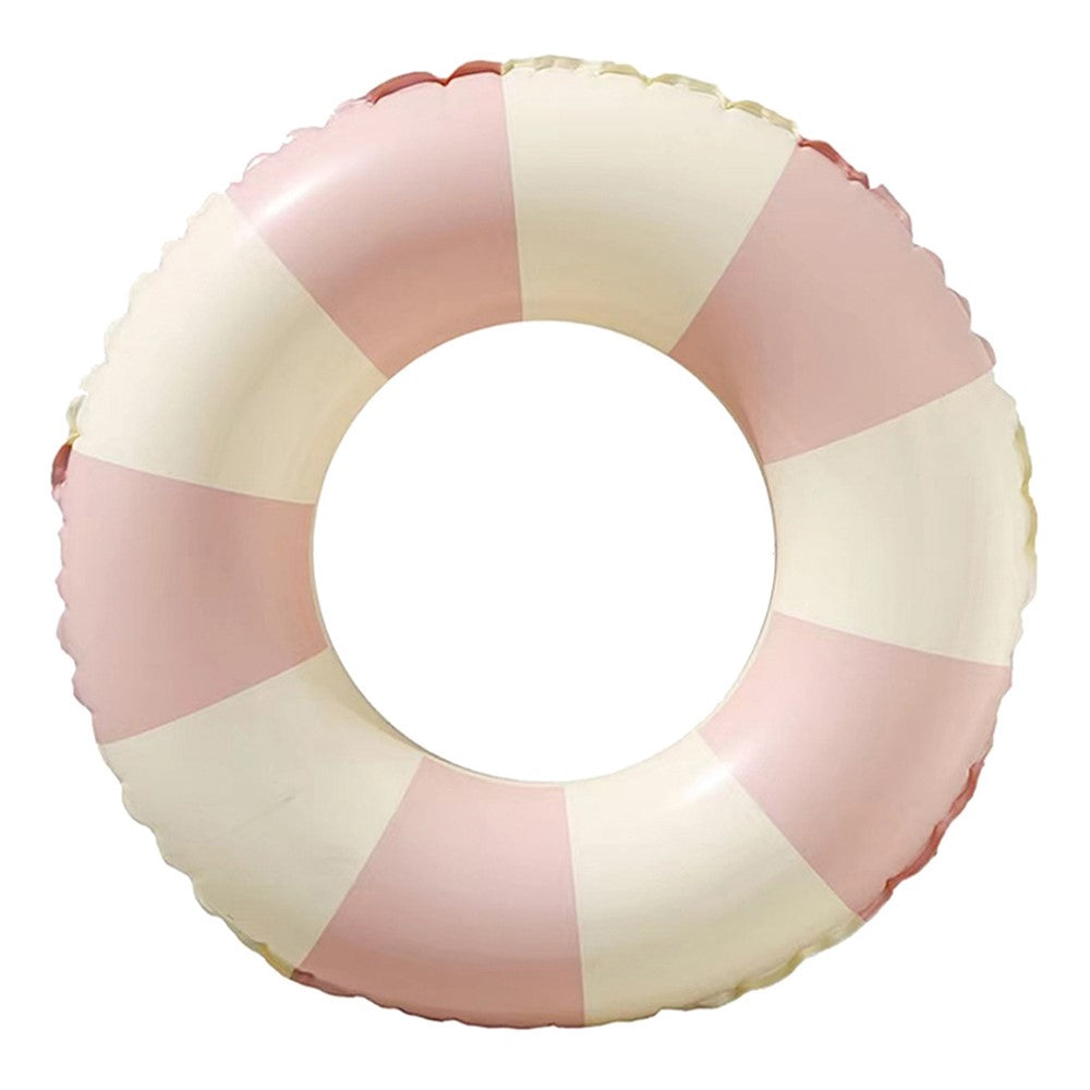 Size 60 Inflatable Retro Swim Ring Anti Flip Thickened PVC Pool Float Ring for Ages 2-4