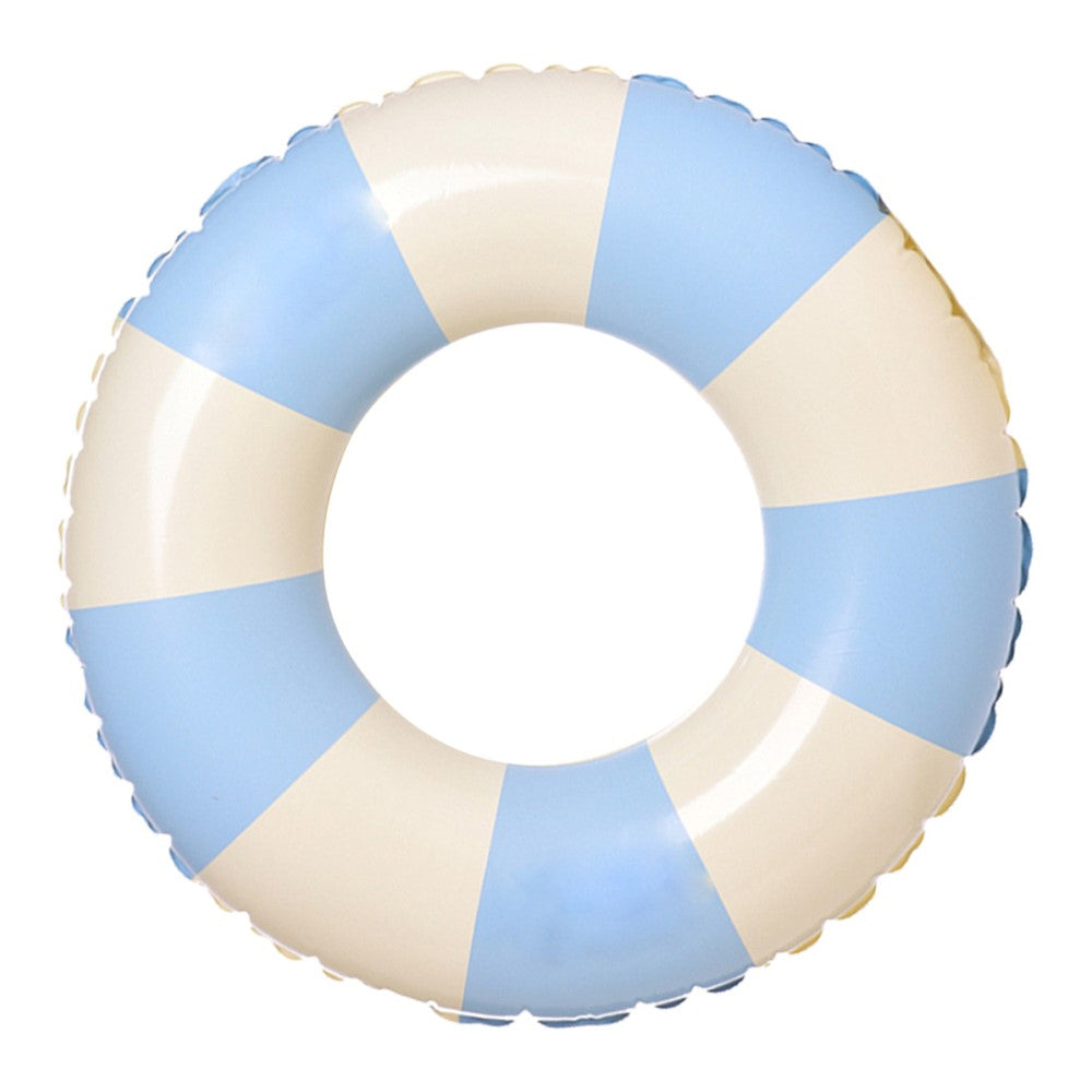 Size 90 Inflatable Retro Swim Ring Anti Flip Thickened PVC Pool Float Ring for Age 16 and Above
