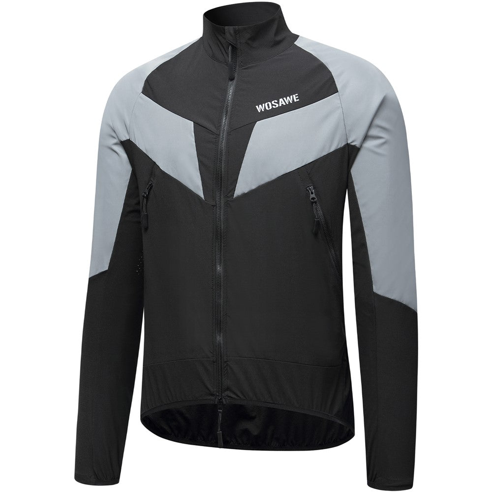 WOSAWE Spring Summer Cycling Jacket Bike Windproof Water Resistant Reflective Climbing Night Running Jacket, Asian 2XL / EU XL