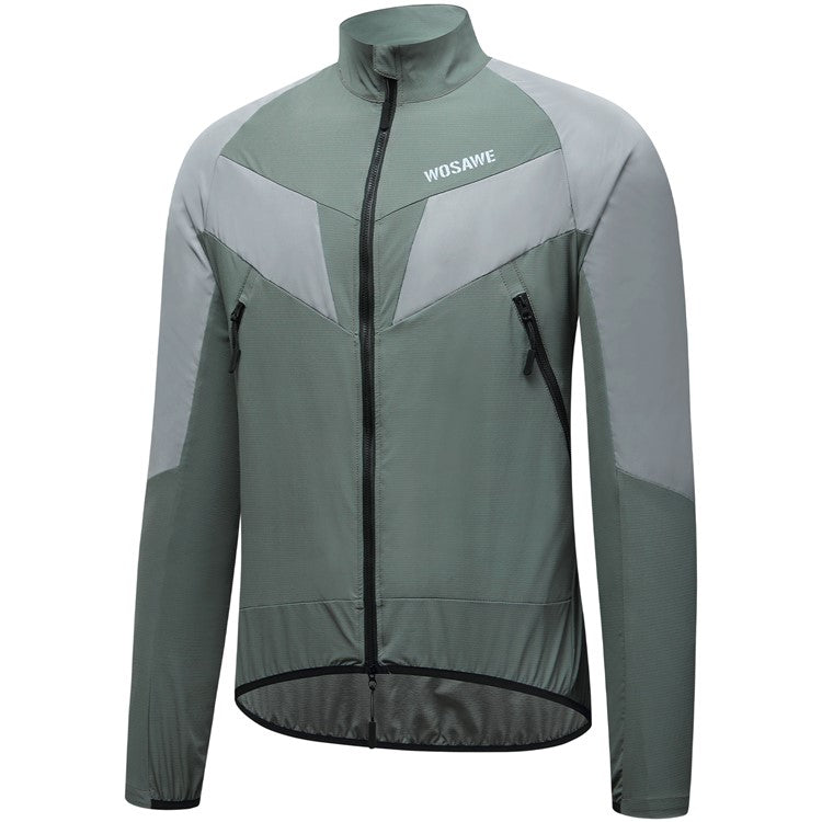 WOSAWE Spring Summer Cycling Jacket Bike Windproof Water Resistant Reflective Climbing Night Running Jacket, Asian XL / EU L