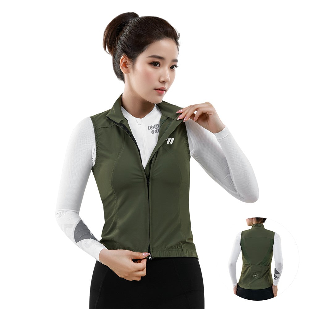 WEST BIKING YP0206179 Women Spring Summer Cycling Vest Windproof Sleeveless Jacket Road Bike Jersey