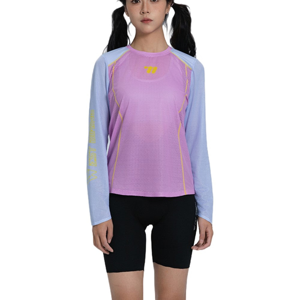 WEST BIKING YP0202342 Women Outdoor Quick Dry Cycling Jersey Long Sleeve Breathable Hiking Running Training Top, XS / S