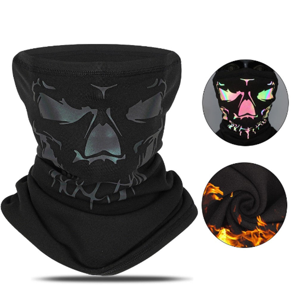 WEST BIKING Motorcycle Cycling Bike Reflective Skull Face Mask Neck Warmer Windproof Balaclava