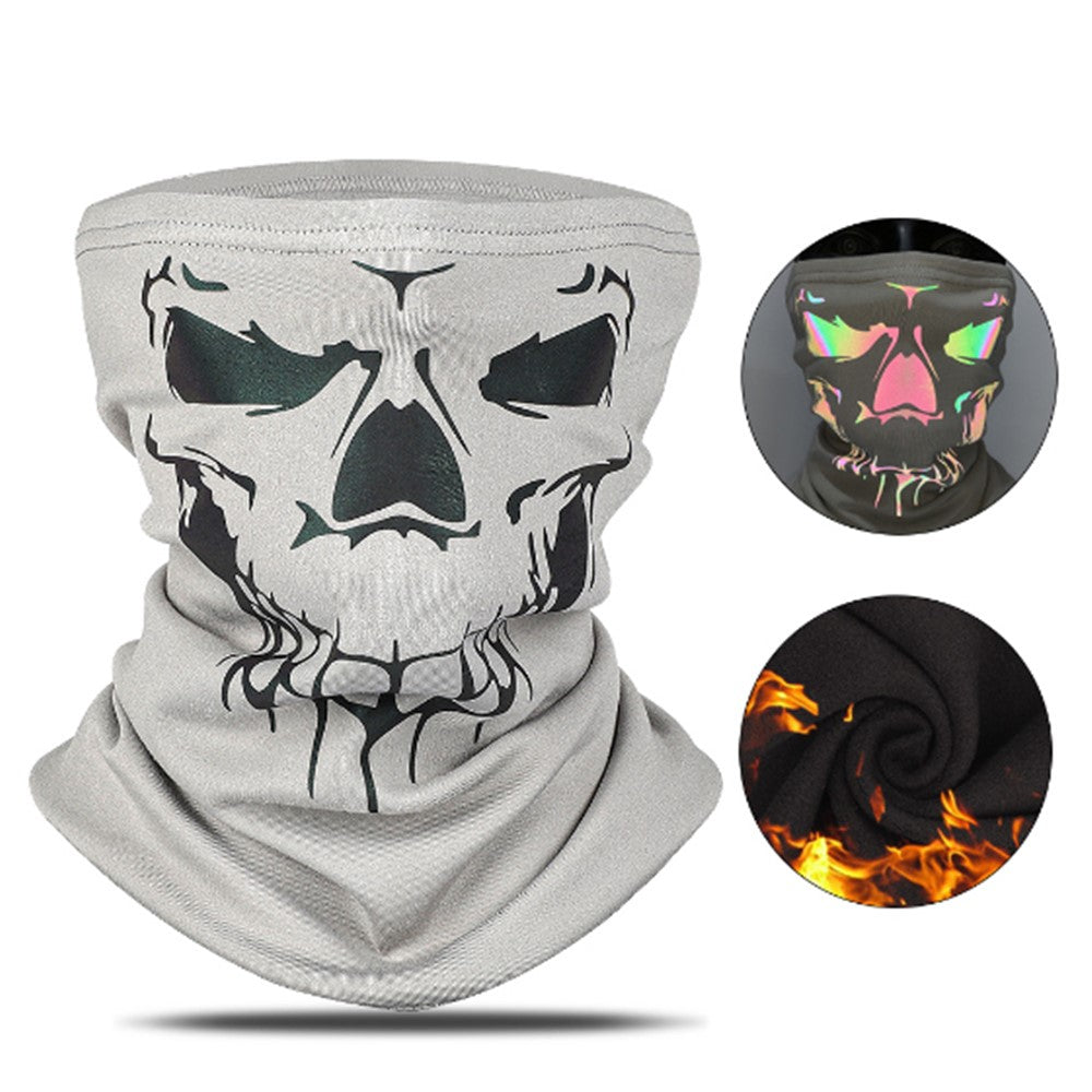 WEST BIKING Motorcycle Cycling Bike Reflective Skull Face Mask Neck Warmer Windproof Balaclava
