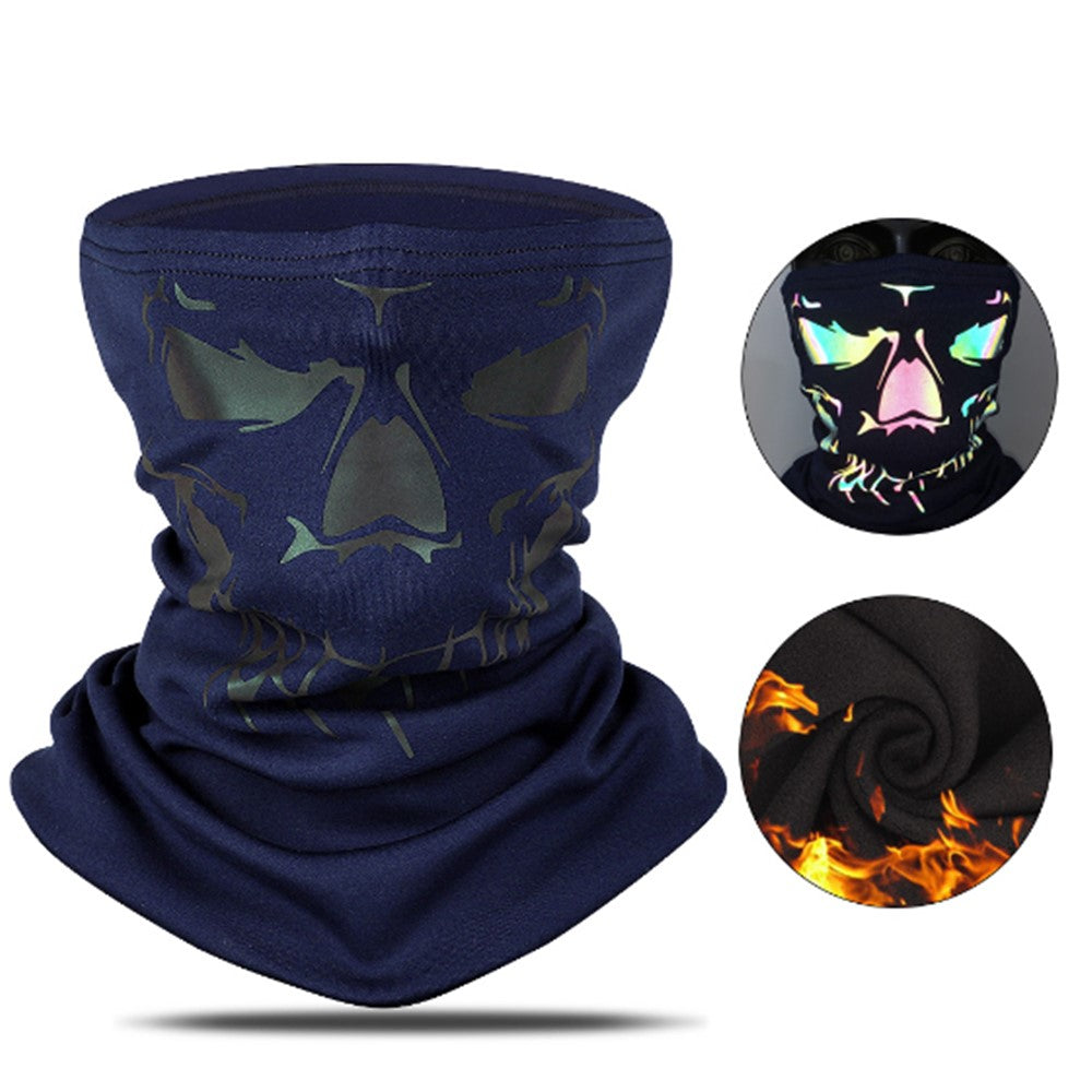 WEST BIKING Motorcycle Cycling Bike Reflective Skull Face Mask Neck Warmer Windproof Balaclava