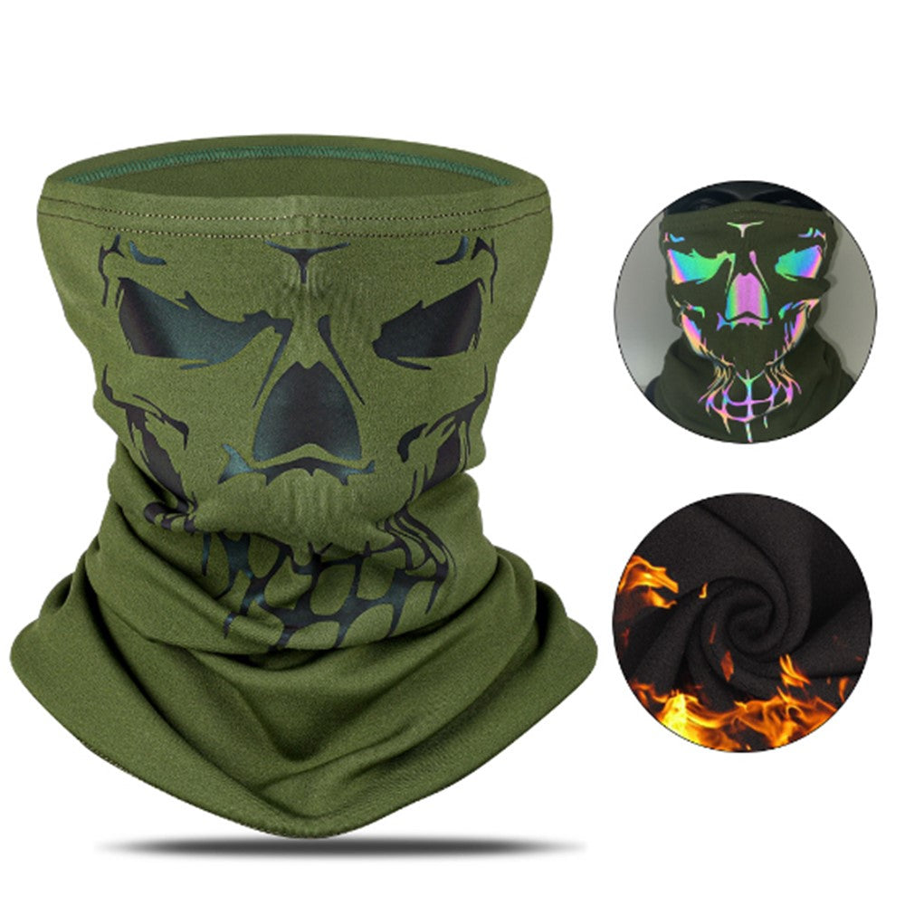 WEST BIKING Motorcycle Cycling Bike Reflective Skull Face Mask Neck Warmer Windproof Balaclava