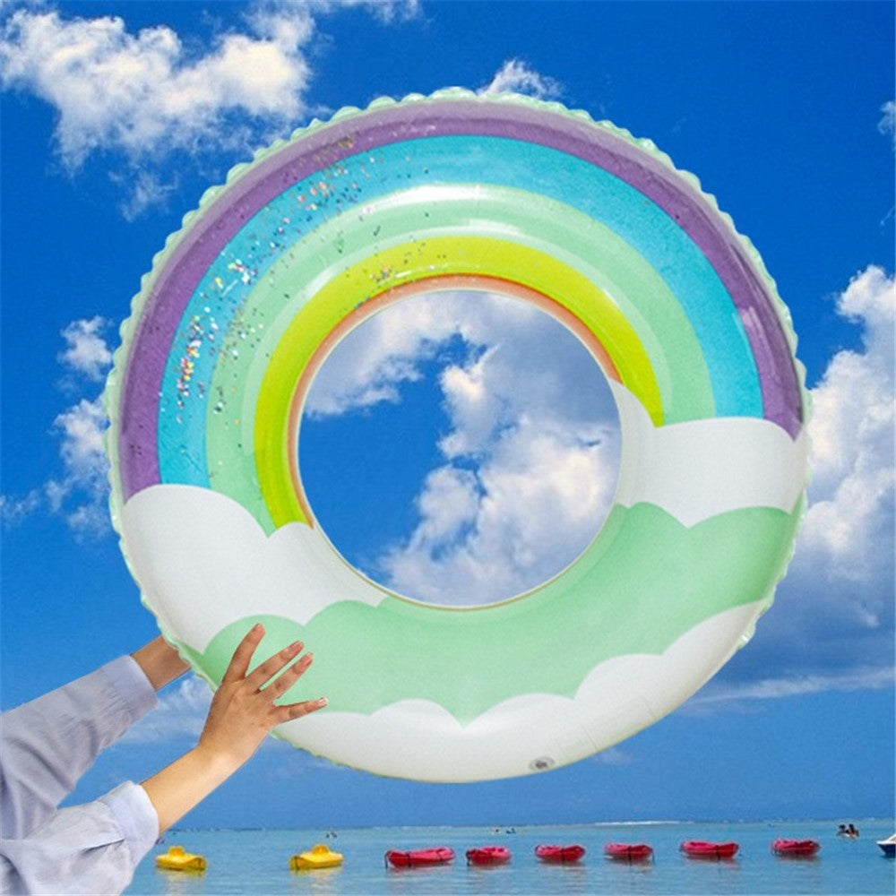 YX-001 10-15 Years Old Children Swimming Ring Inflatable Outdoor Pool PVC Float Swimming Ring No Handle