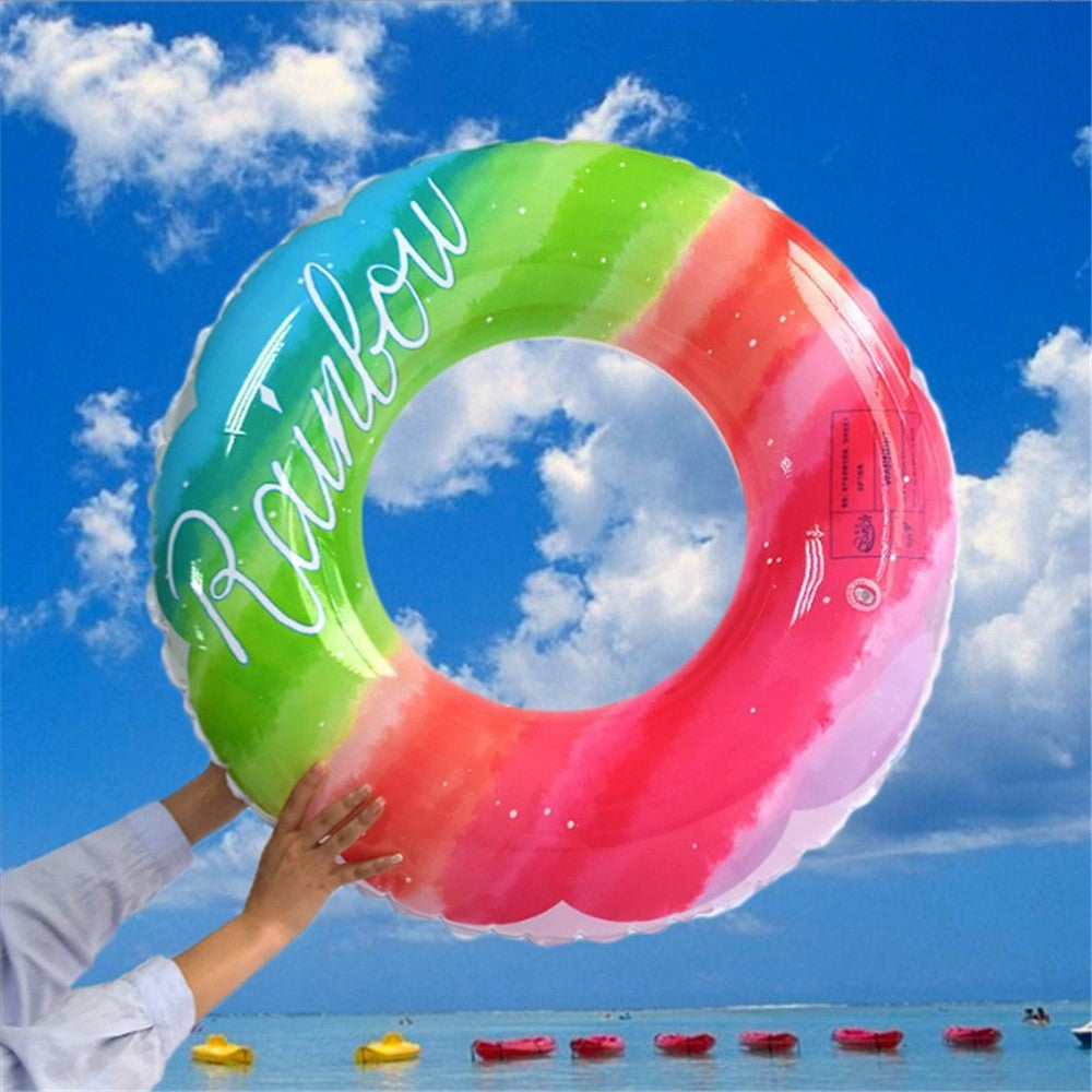 YX-001 10-15 Years Old Children Swimming Ring Inflatable Outdoor Pool PVC Float Swimming Ring No Handle