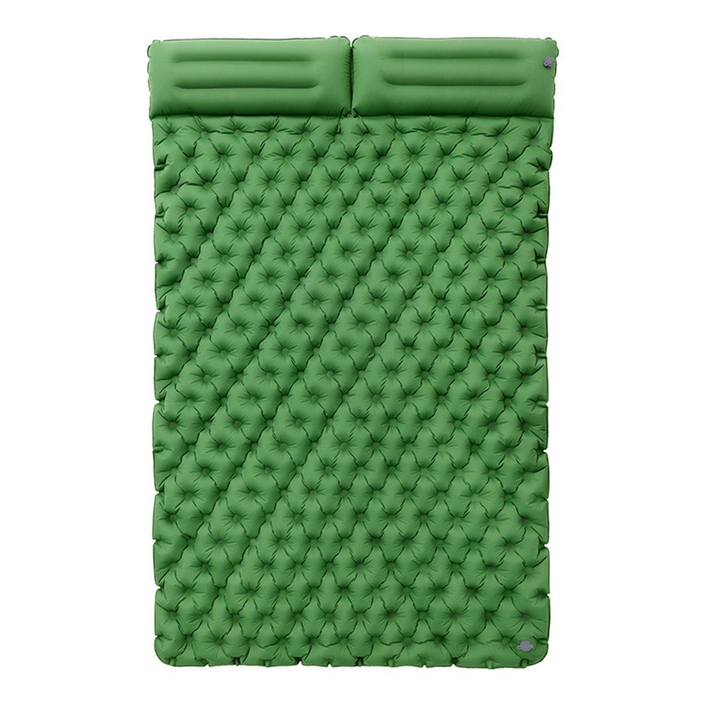 200x120CM Camping TPU Sleeping Mat Inflatable Sleeping Pad with Pillow for 2 People Backpacking, Tent, Hiking