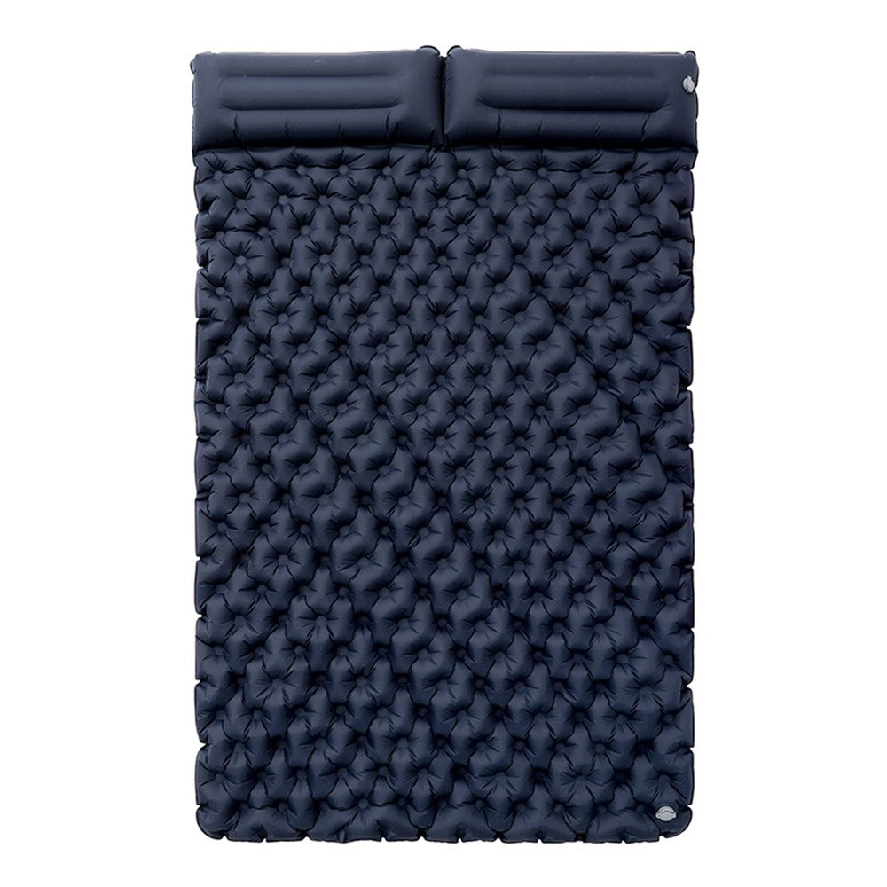 200x120CM Camping TPU Sleeping Mat Inflatable Sleeping Pad with Pillow for 2 People Backpacking, Tent, Hiking