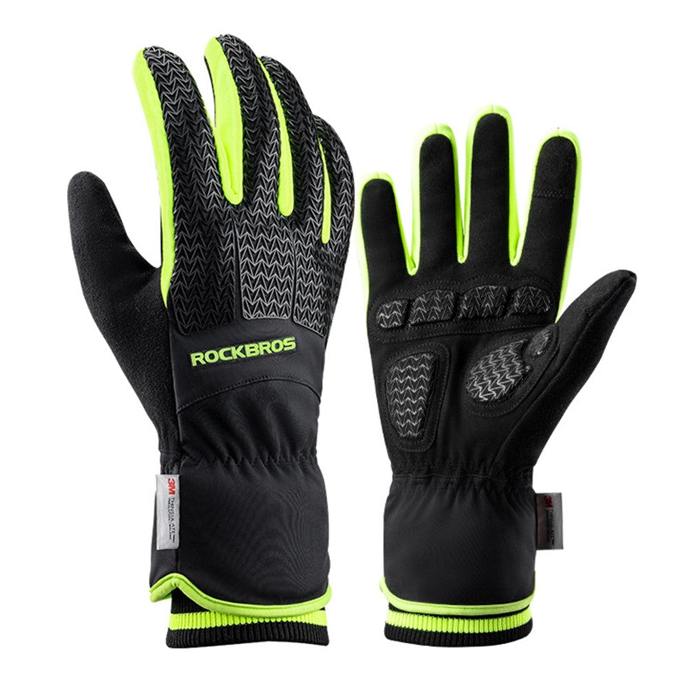 ROCKBROS S339 1 Pair Winter Gloves Touch Screen Cycling Bike Gloves Cotton Windproof Gloves