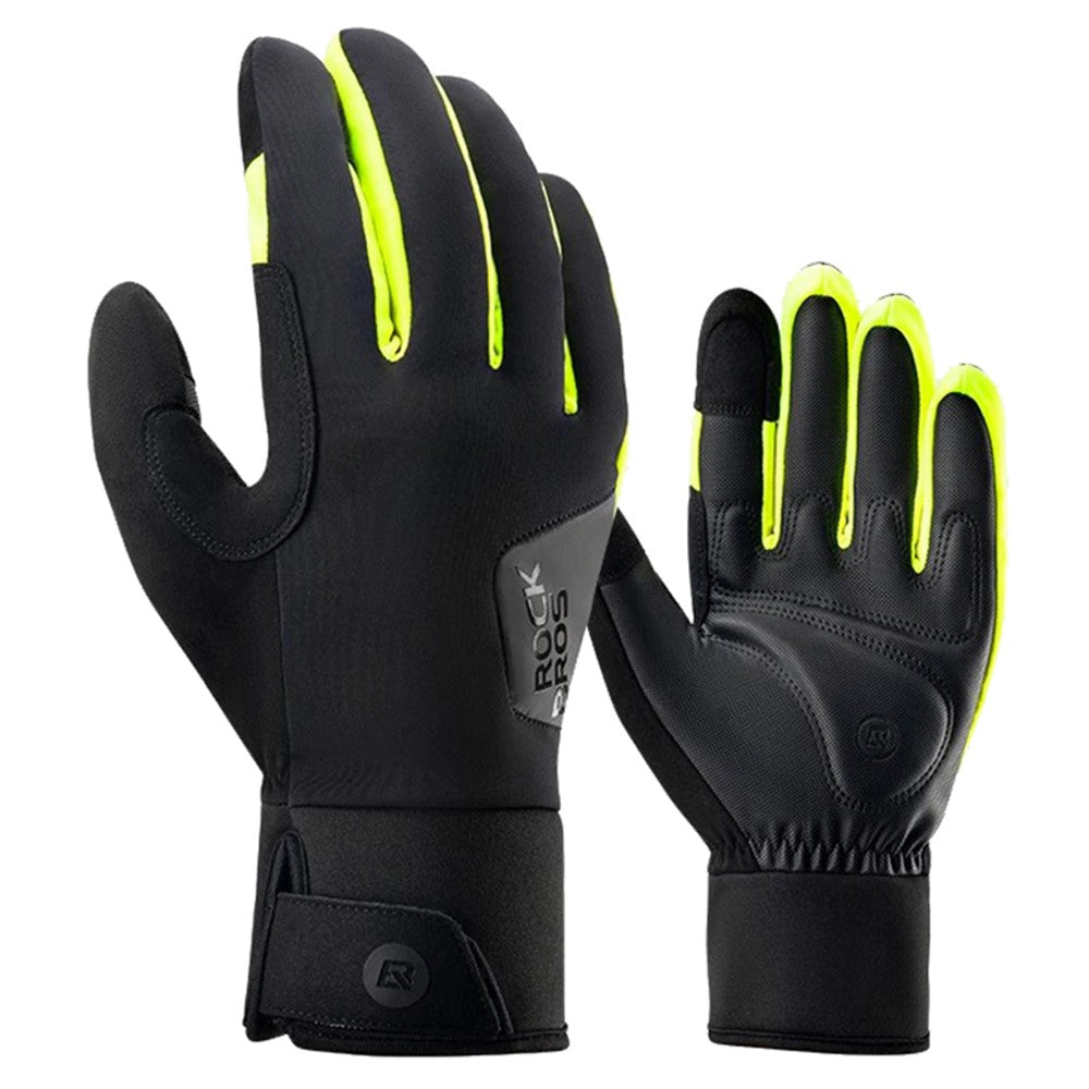 ROCKBROS S335 1 Pair Bicycle Gloves Full Finger Touch Screen Bike Gloves Winter Warm Gloves