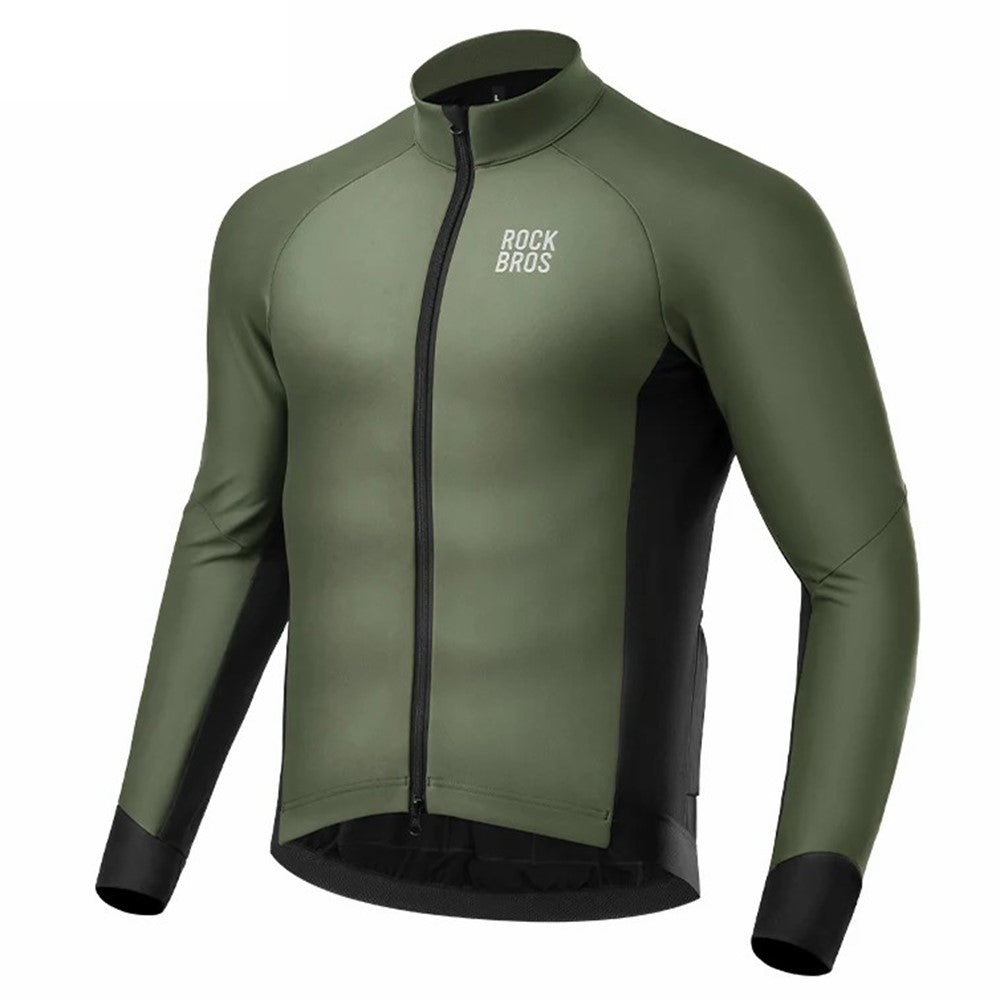 ROCKBROS 15300006 Men Cycling Jacket Winter Thermal Fleece Coat Long Sleeve Outerwear