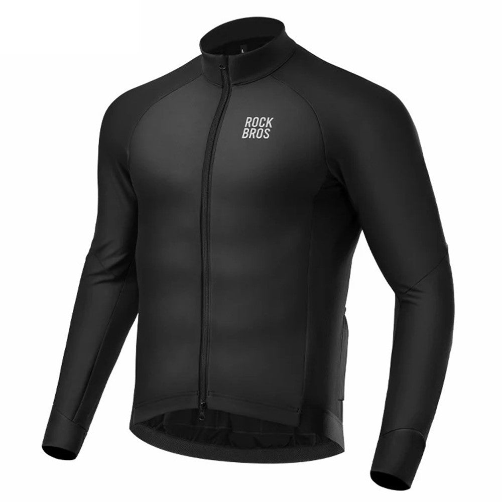 ROCKBROS 15300006 Men Cycling Jacket Winter Thermal Fleece Coat Long Sleeve Outerwear