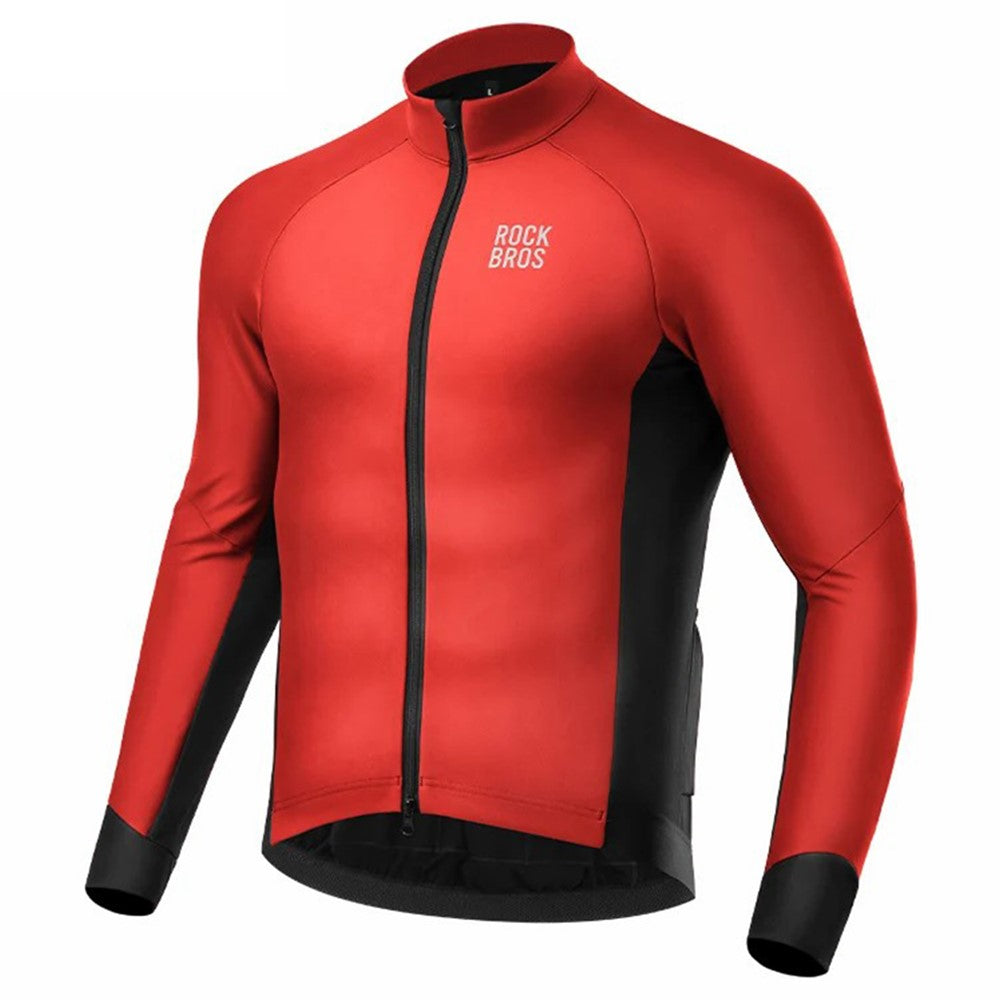 ROCKBROS 15300006 Men Cycling Jacket Winter Thermal Fleece Coat Long Sleeve Outerwear