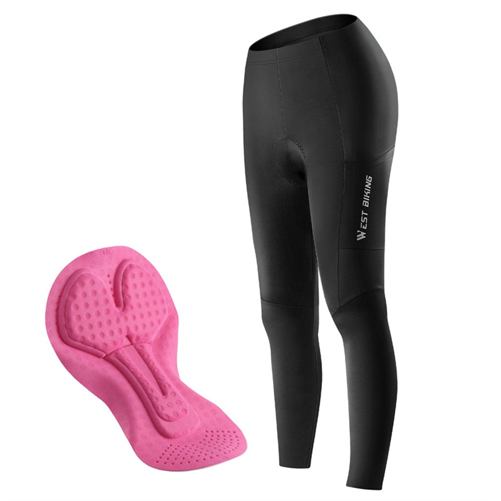 WEST BIKING YP0203132 Outdoor Cycling Built-In Sponge Pad Trousers Bicycle Riding Breathable Elastic Pants